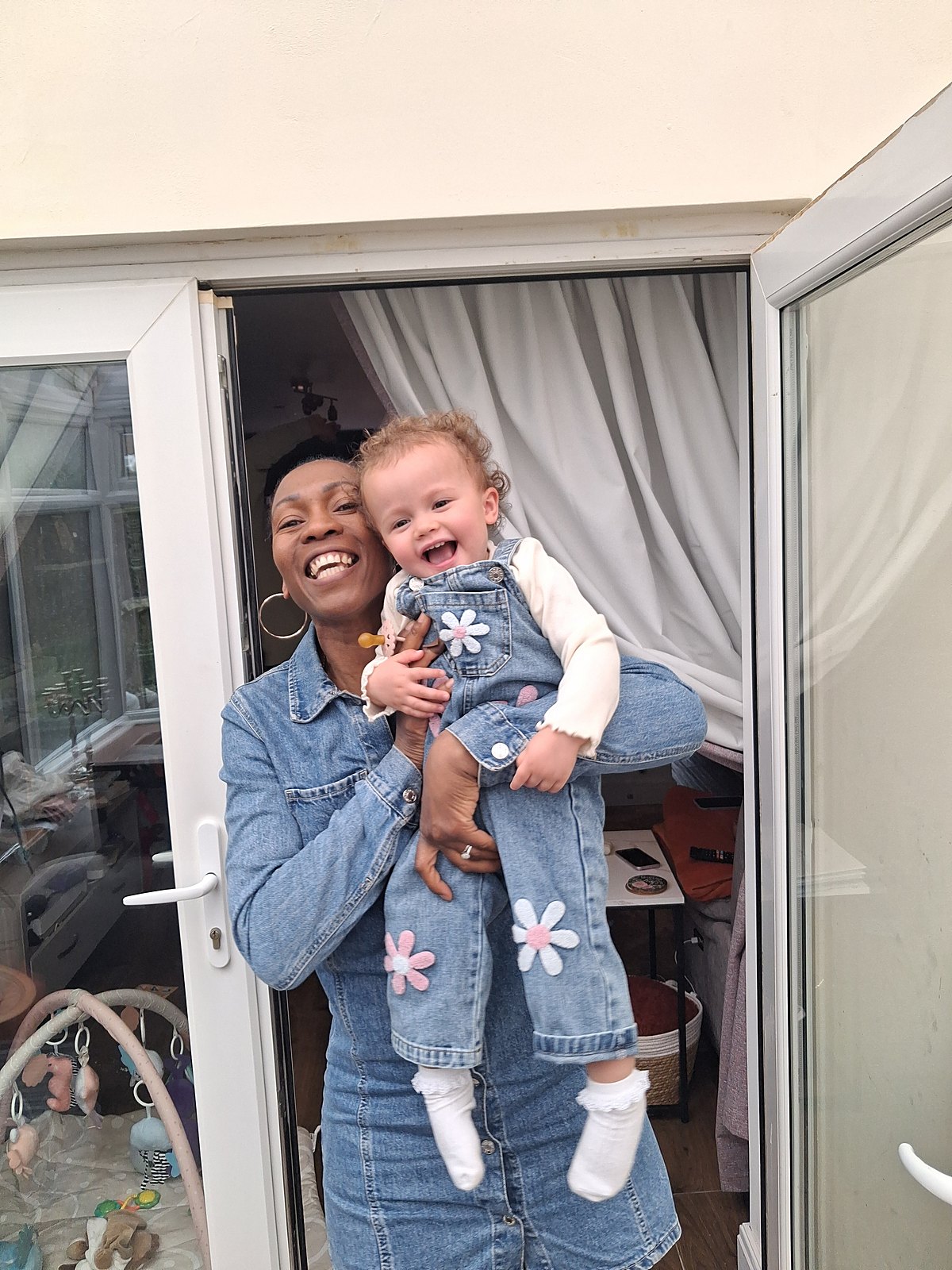 Careena, founder of Rooted Soul, with her granddaughter Amariah at home in Newport, South Wales