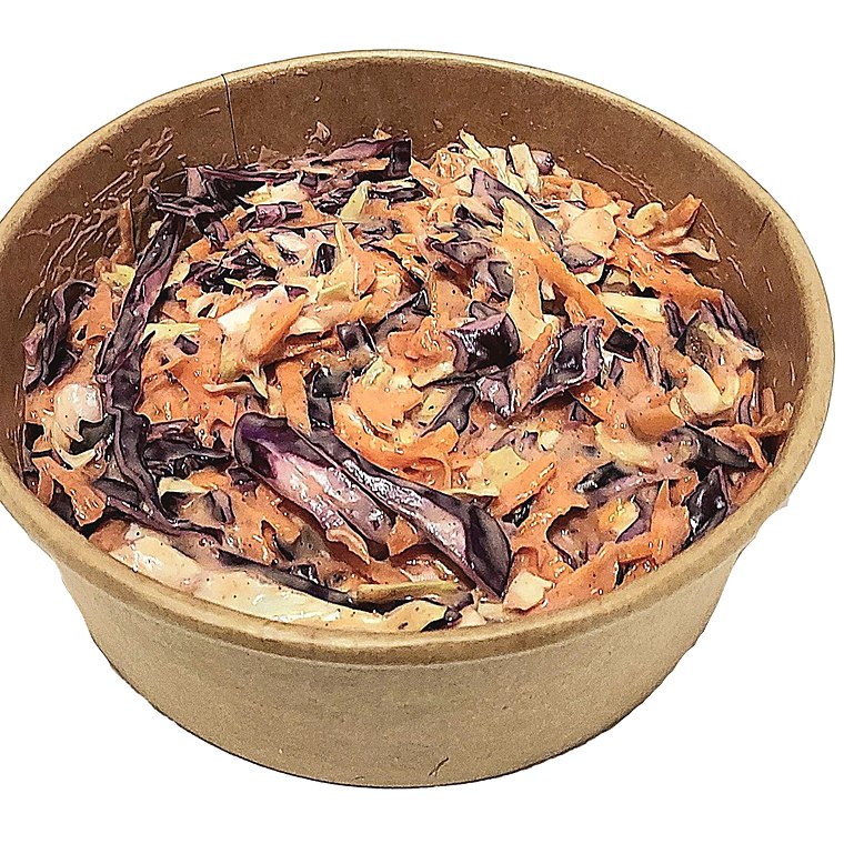 Caribbean coleslaw, freshly made by Rooted Soul