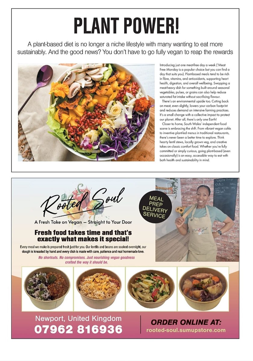 Rooted Soul featured in The Voice Magazine, the Plant Power feature on plant-based food in South Wales